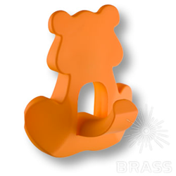 458032ST08 Ручка кнопка детская, медведь оранжевый 32 мм